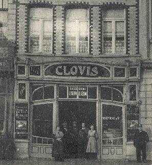 Caf&eacute; Clovis, Grand-Place Ath (Belgique), Editions G. Billard 
91 chauss&eacute;e de Forest Bruxelles, timbr&eacute;e 1922, Bitter Henkes